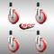 Service Caster 5 Inch 316SS Red Polyurethane Swivel 1-5/8 Inch Expanding Stem Caster Set SCC SCC-SS316EX20S514-PPUB-RED-158-4 - alternate 4
